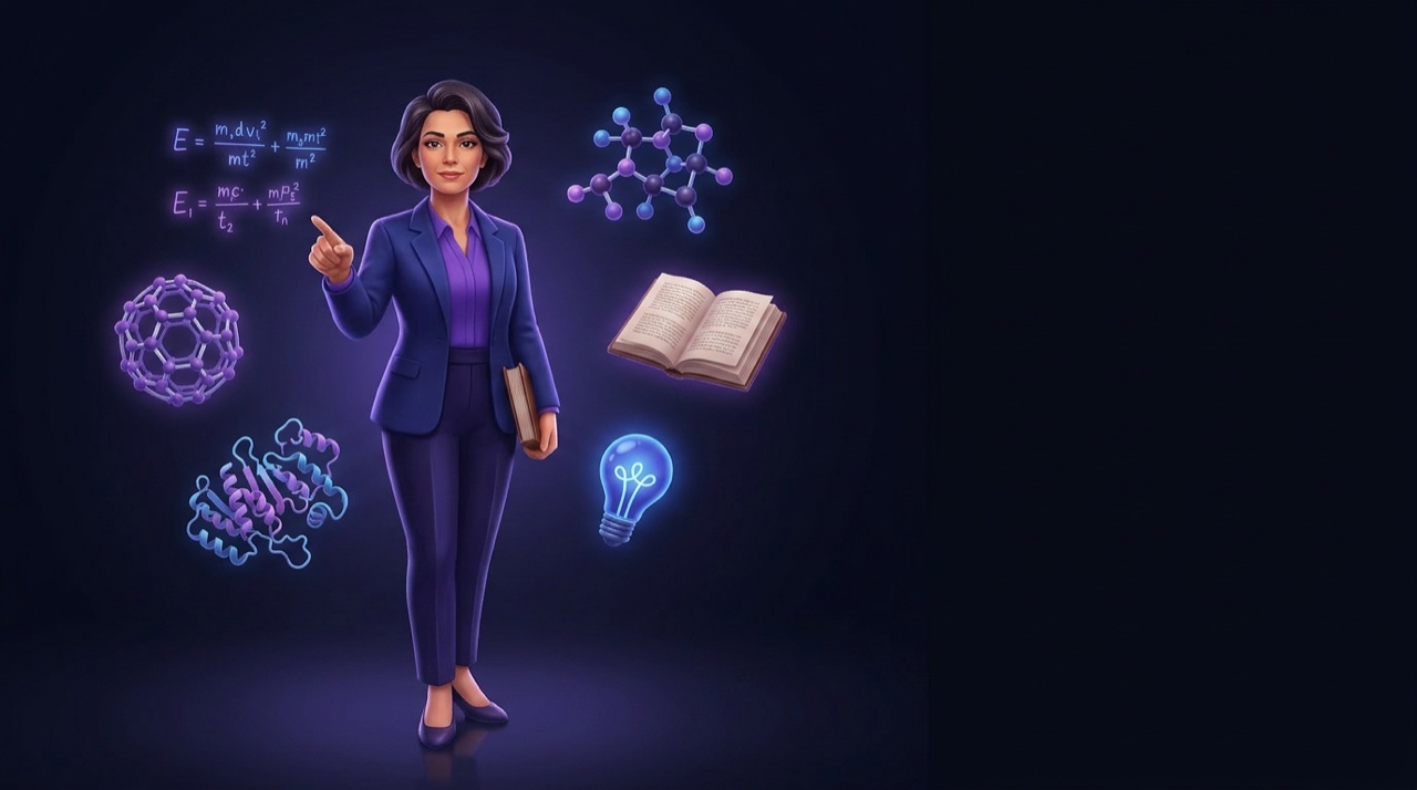 A world-class professor radiating deep expertise